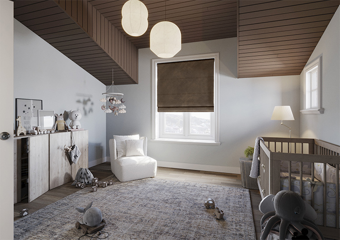 Odessa Velvet, Espresso - Roman Blind - Image 6